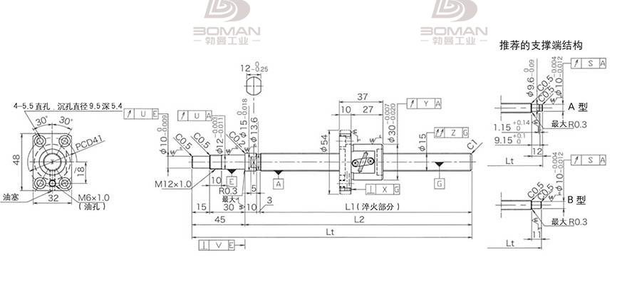 KURODA GP1502DS-BAPR-0300B-C3S kss丝杠与黑田