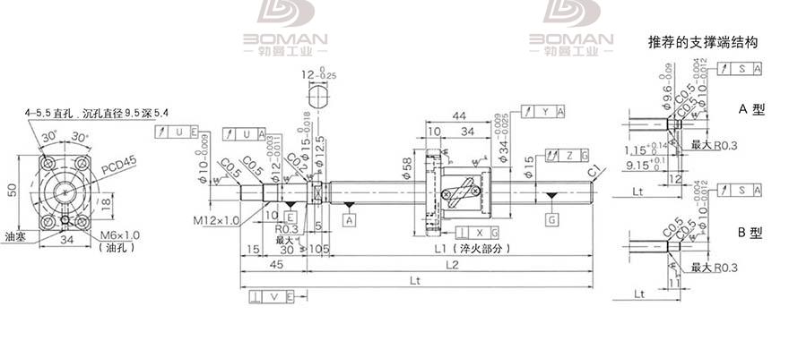 KURODA GP1505DS-BALR-0400B-C3F 日本黑田精工丝杆导轨代理