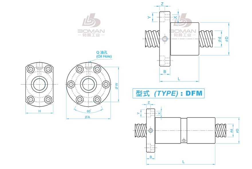 TBI DFM03205-4 tbi滚珠丝杆选型