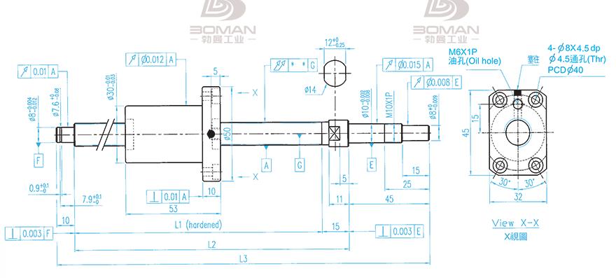 TBI XSVR01210B1DGC5-480-P1 tbi丝杆尺寸截圆